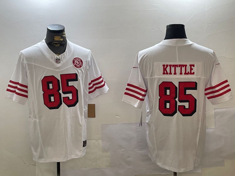 Men San Francisco 49ers 85 Kittle White three generations 2024 Nike Limited NFL Jersey style 8